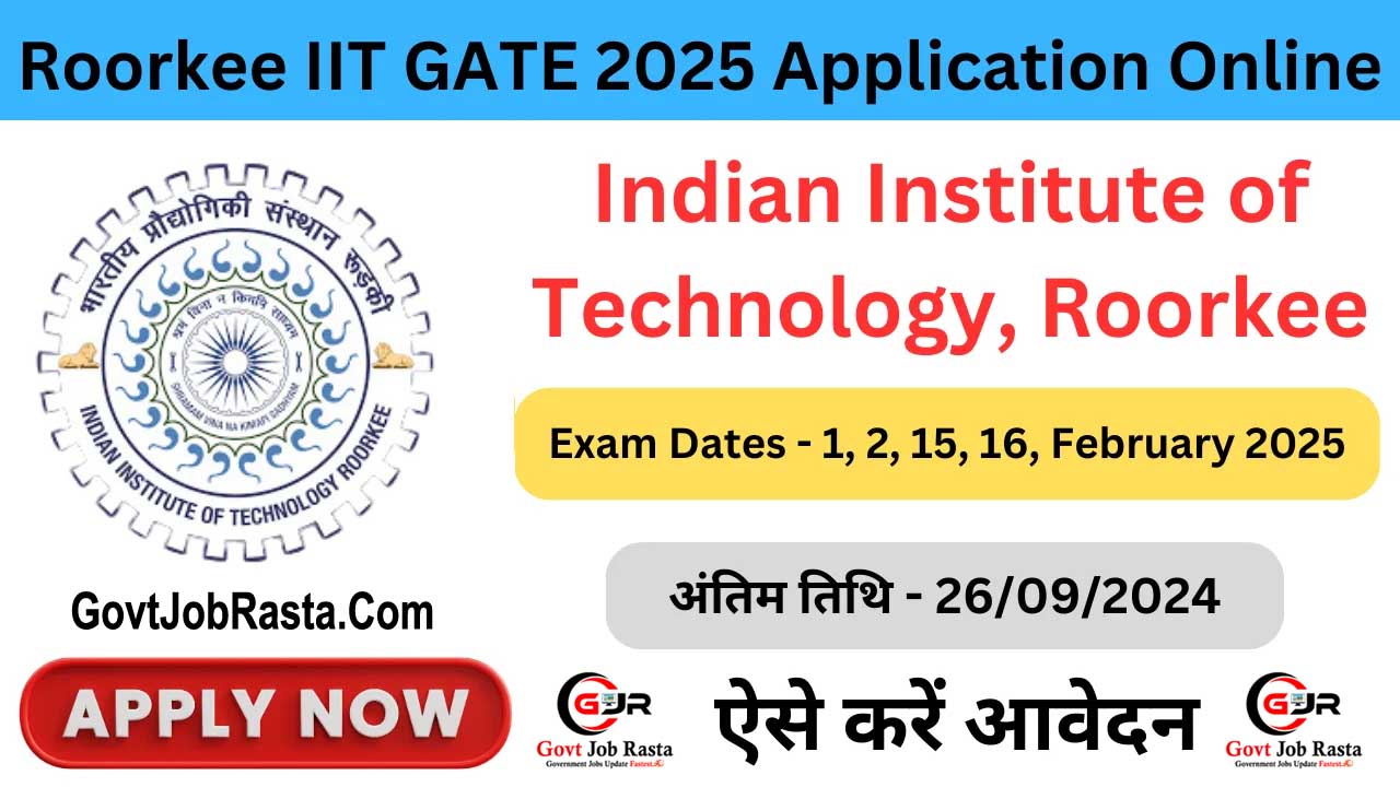 IIT GATE Roorkee 2025 Application Online Form