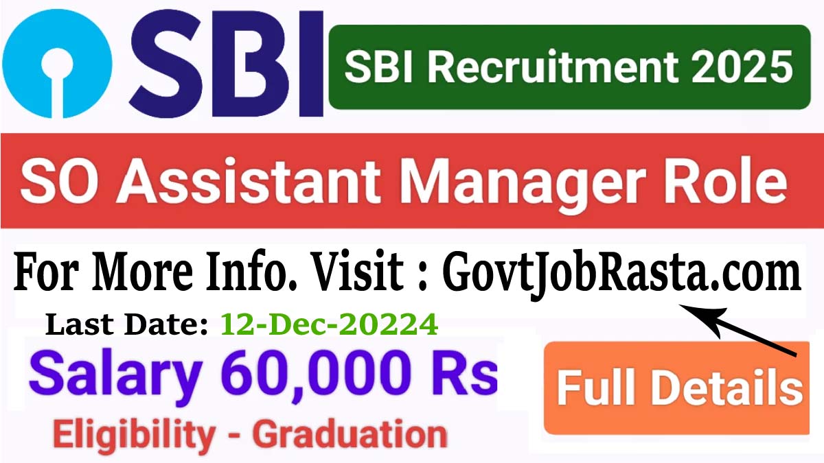 SBI 169 Assistant Manager Posts Online Form 2024