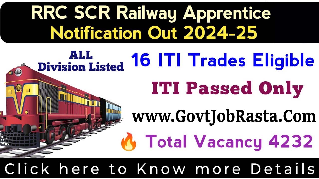 RRC SCR 4232 Apprentice Vacancy Online Form 2024