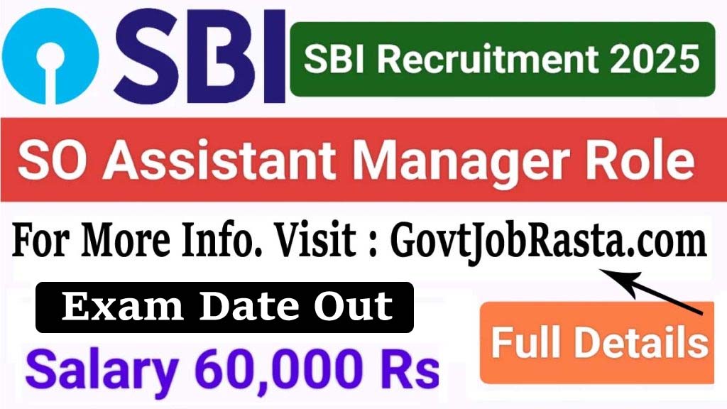 SBI 169 Assistant Manager Posts Exam Date