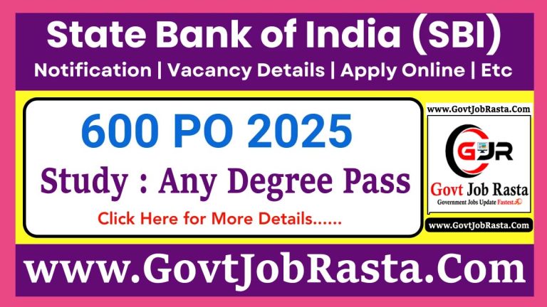 SBI PO Recruitment 2024 Notification [600 Post]