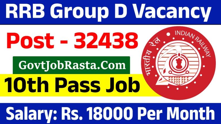 Railway RRB 32438 Group D Vacancy Online Form