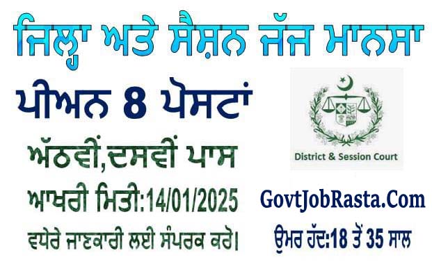 Mansa Court Clerk Recruitment 2024 for 8 Posts