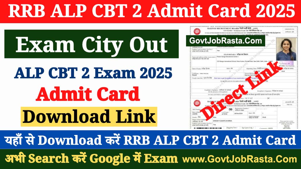 RRB 18799 Assistant Loco Pilot (ALP) CBT-II Exam City