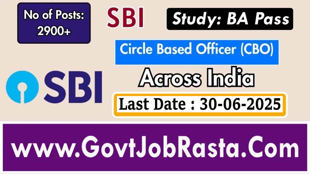 SBI Bank 2964 Circle Based Officer Online Form Re-Open