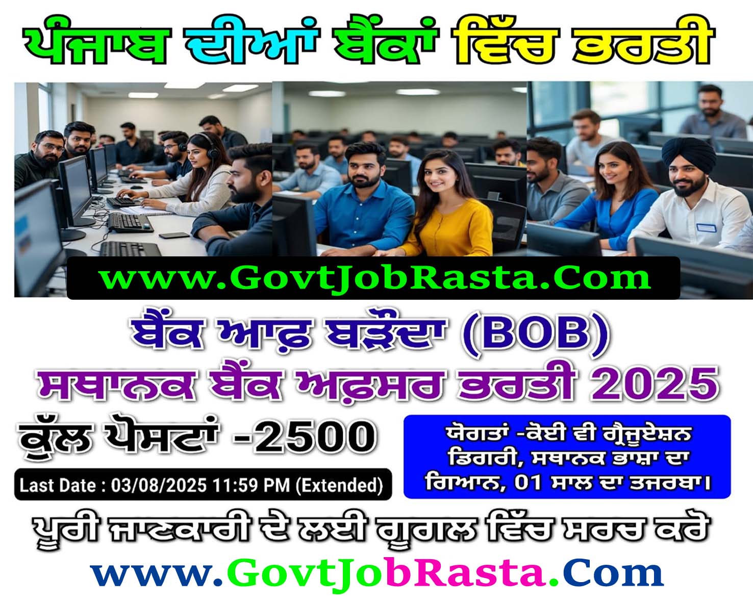 Bank of Baroda 2500 LBO Vacancy Online Form 2025