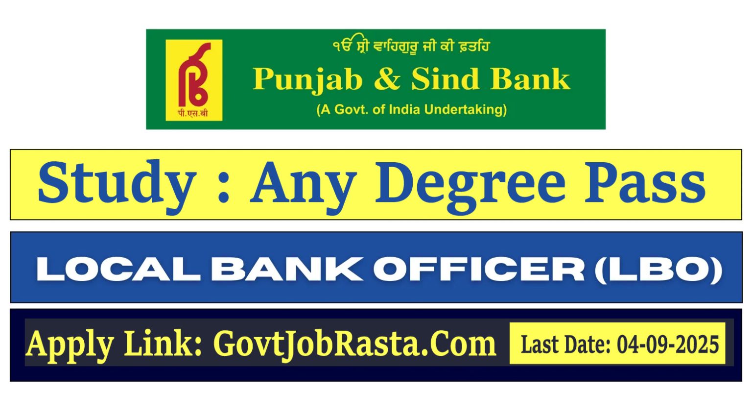 Punjab and Sind Bank 750 LBO Online Form 2025