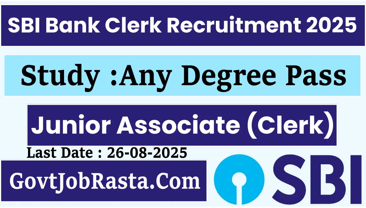 SBI Bank 5180 Clerk Vacancy Online Form 2025