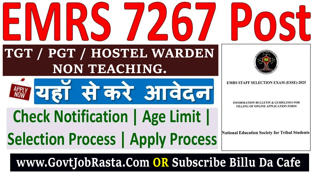 EMRS Teaching and Non Teaching Recruitment 2025