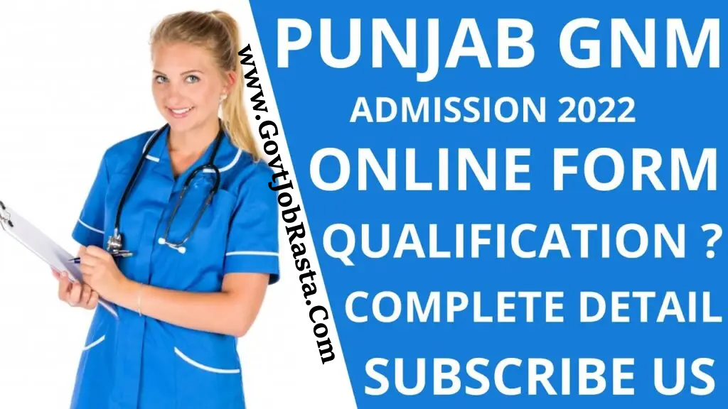Punjab PNRC ANM & GMN Admission Online Form 2025
