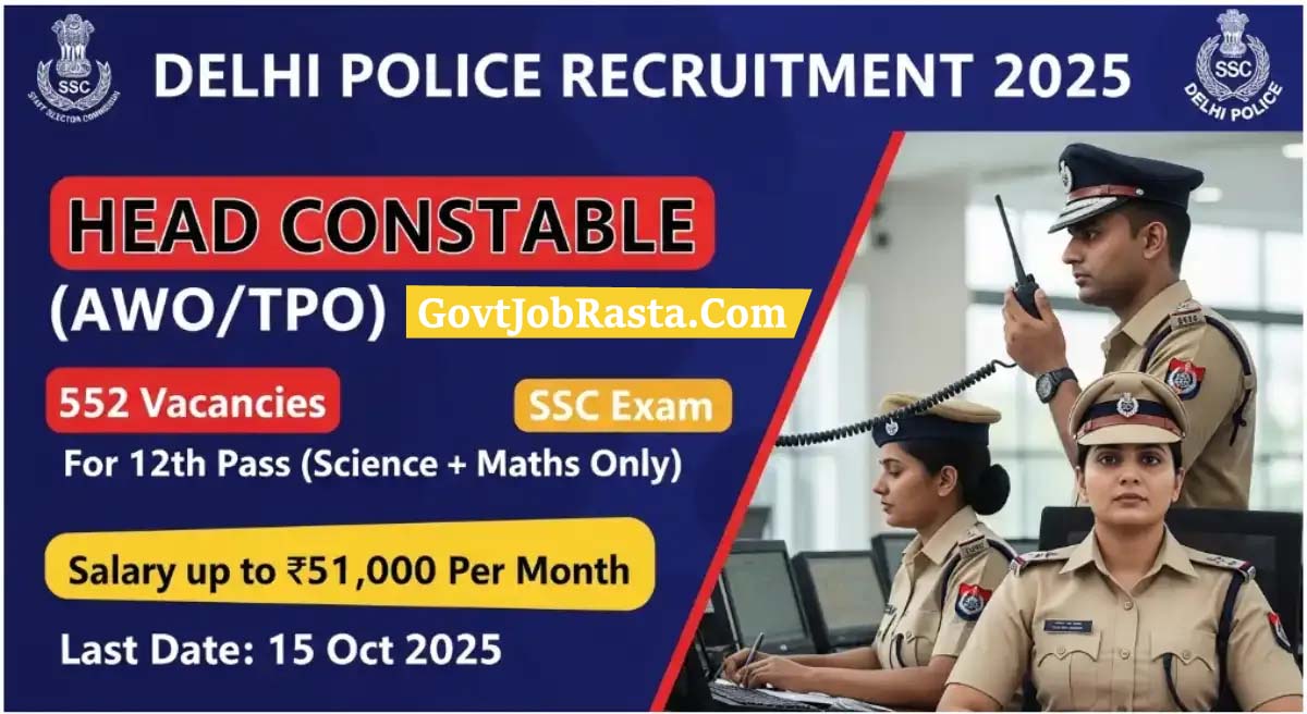 Delhi Police Head Constable Recruitment 2025