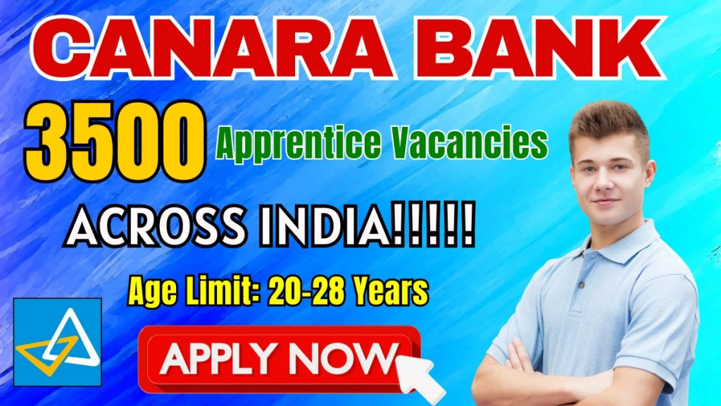 Canara Bank 3500 Apprentice Vacancy Online Form 2025