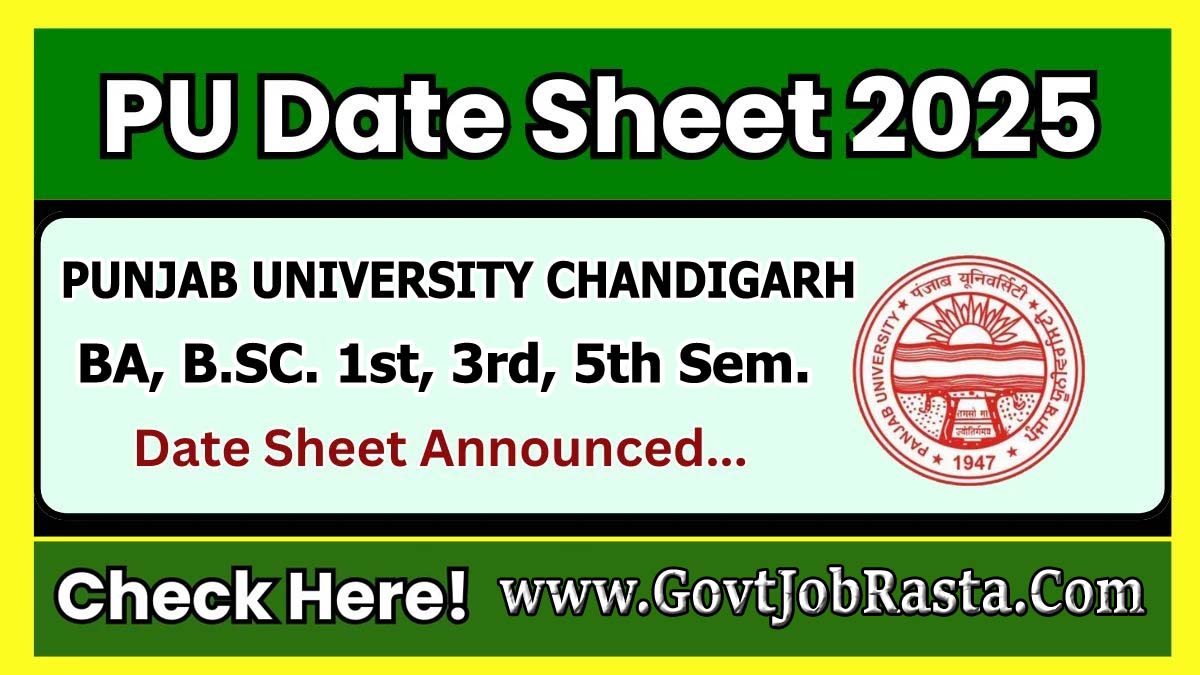 BA Private Panjab University Date Sheet 2025