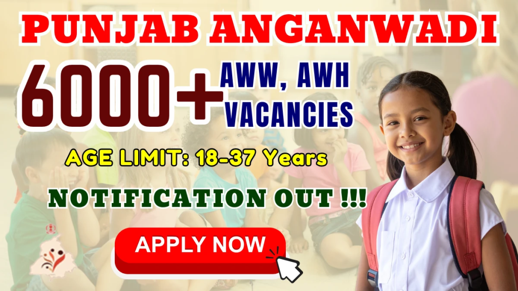 Punjab 6110 Anganwadi Worker, Helper Online Form 2025