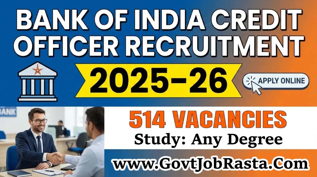 Bank of India 514 Credit Office Vacancy Online Form