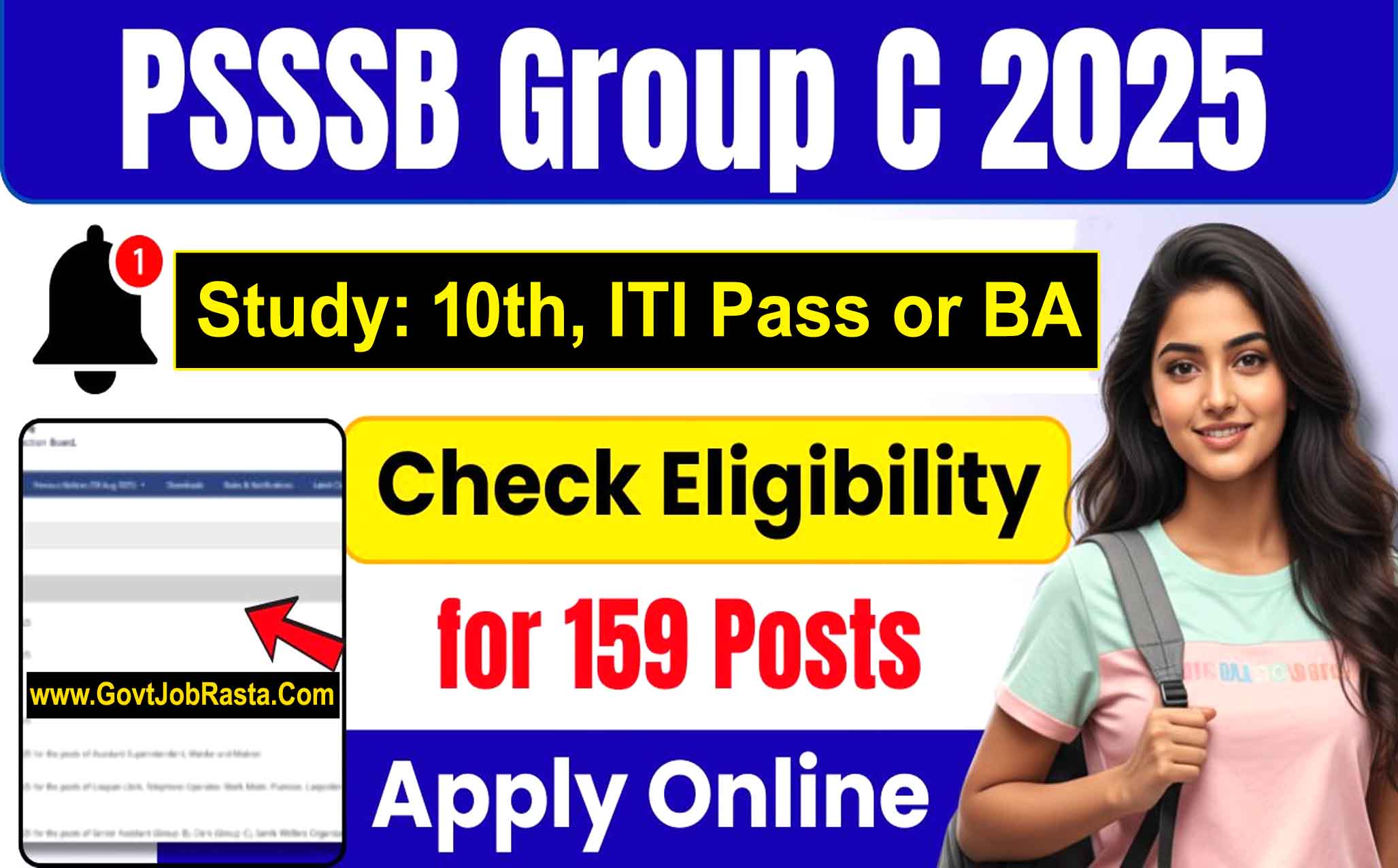 PSSSB 13/2025 (Group-C 159 Posts) Online Form