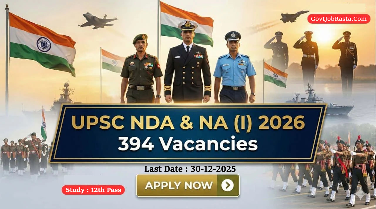 UPSC NDA & NA (I) 394 Vacancy Online Form 2026