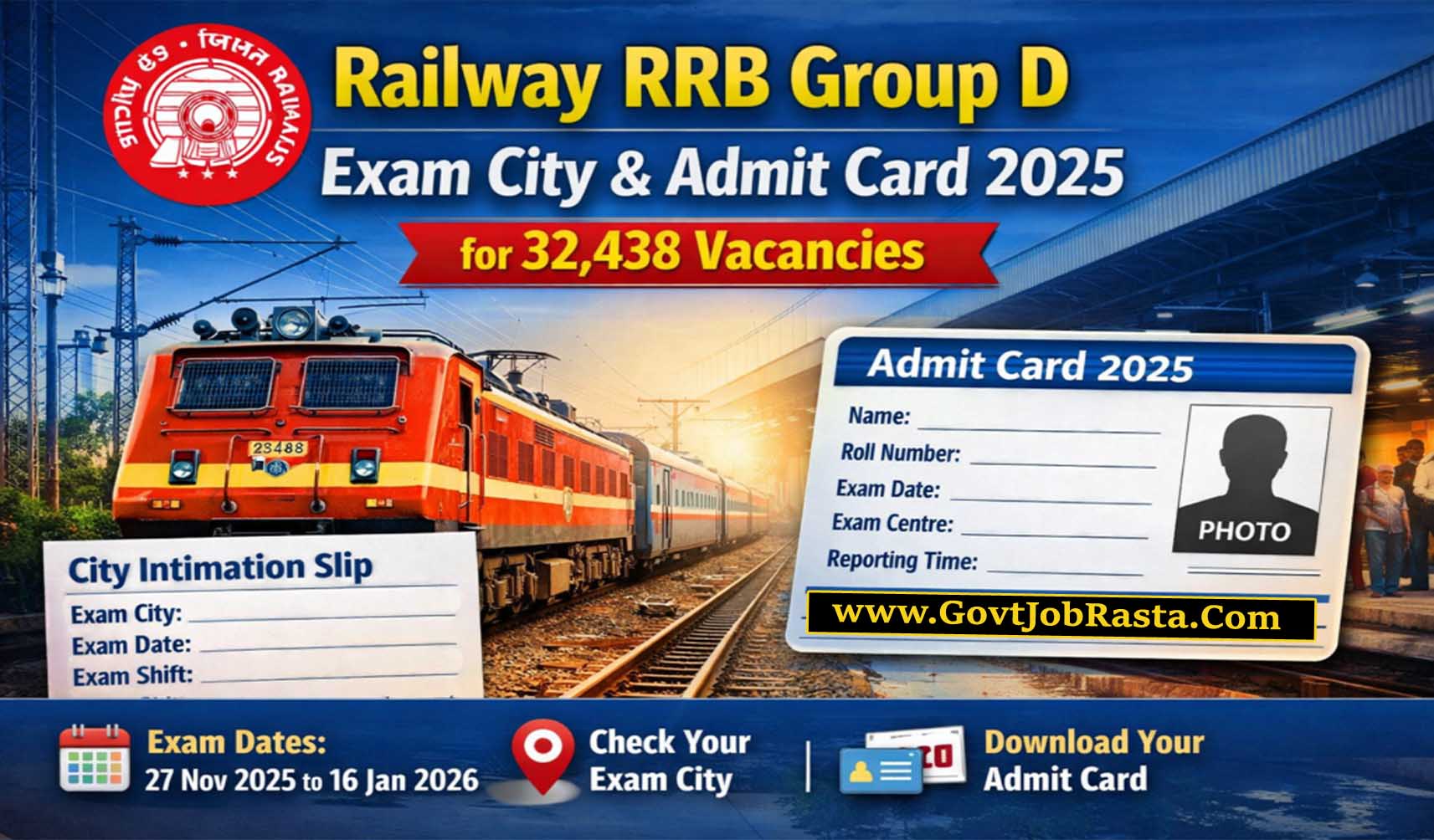 RRB Group D Admit Card 2025 Released – Download Exam Hall Ticket