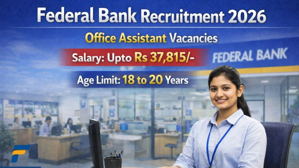 Federal Bank Office Assistant Recruitment 2026 Apply Online
