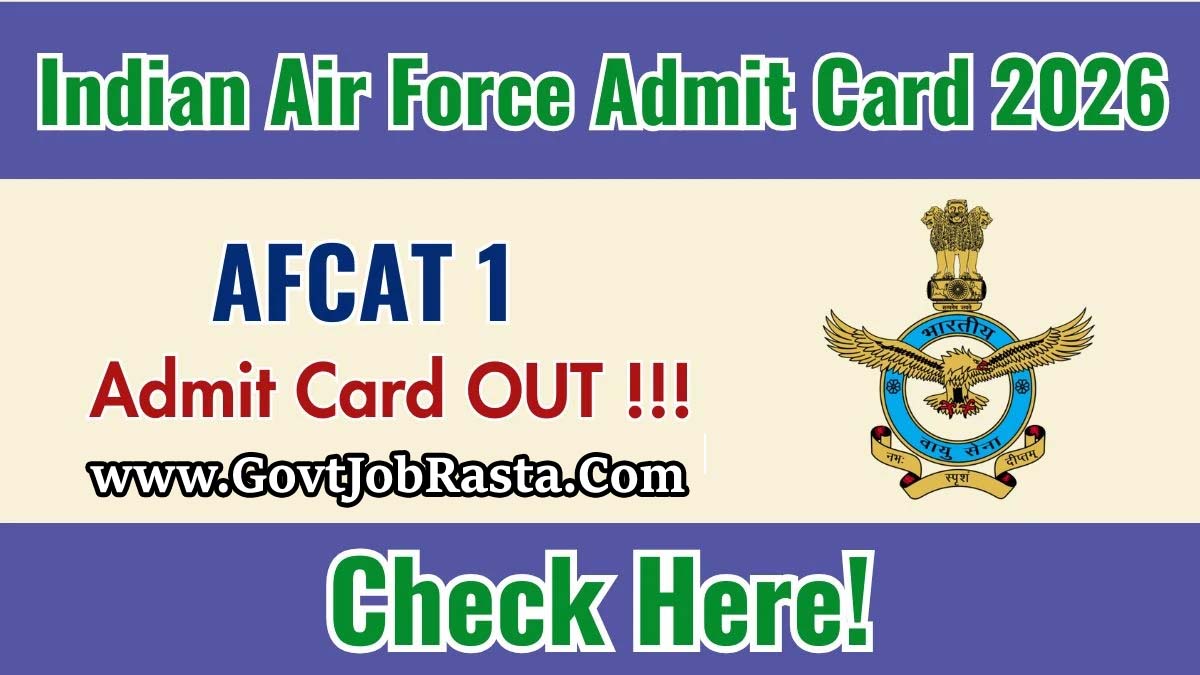 Indian Air Force AFCAT 01/2026 Exam Admit Card