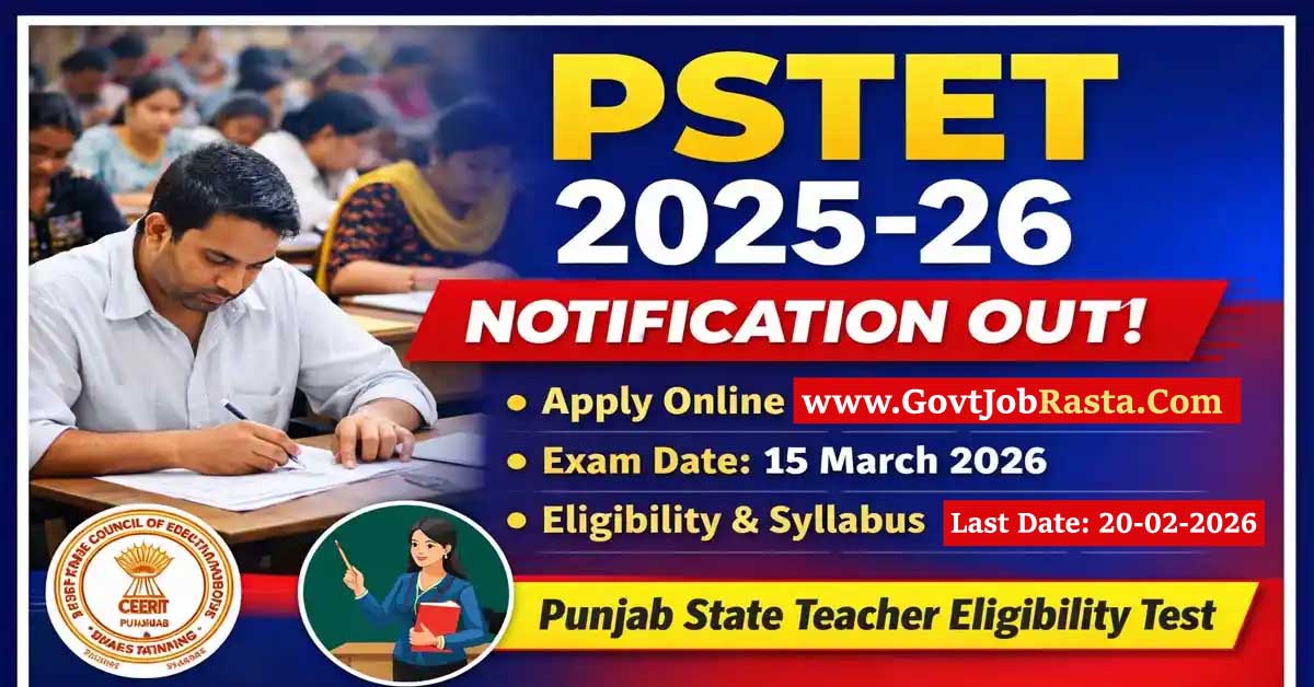 PSTET Punjab 2026 Exam Online Form