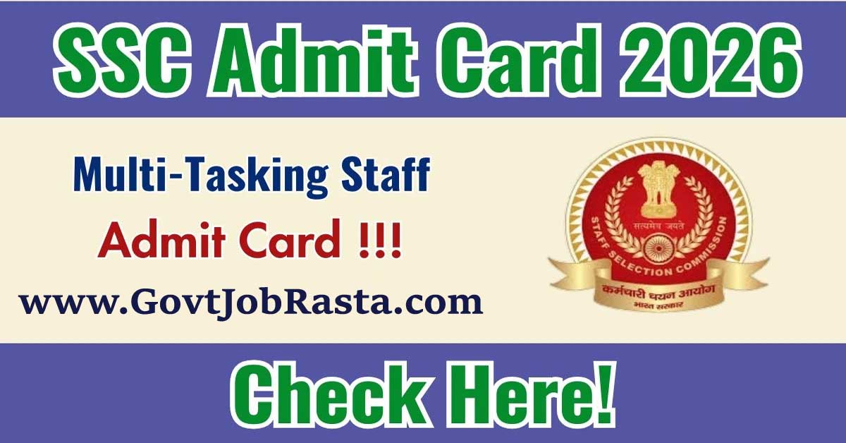 SSC MTS Hall Ticket 2026 Download Admit Card