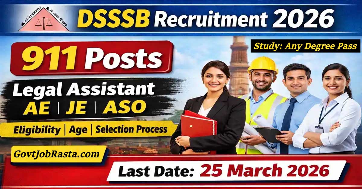 DSSSB Recruitment 2026 Apply Online
